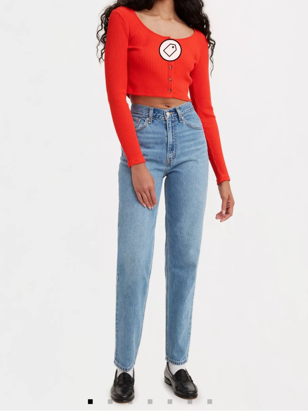 Levi's High-Rise Light Blue Straight Jeans